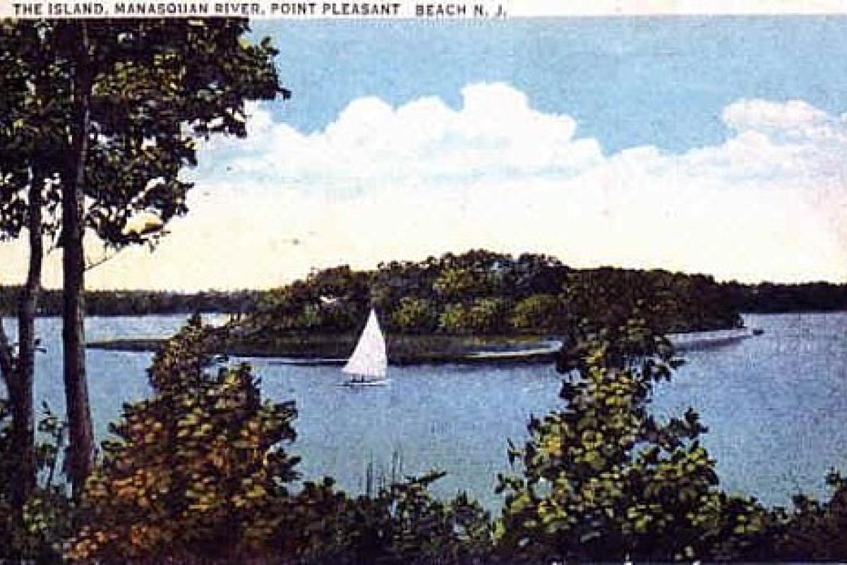 (Circa 1925) Manasquan River and Osborn Island. Now Nienstedt Island.