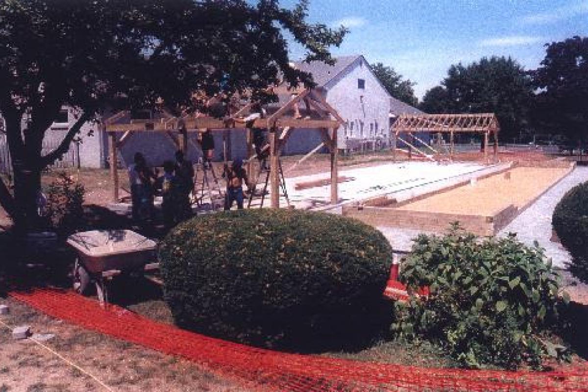 Construction of Bocce and Shuffleboard Courts in Brielle Park at rear of Library (8/99)