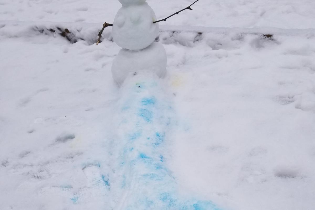 Snowman sculpture