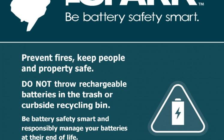 Flyer for proper disposal of rechargeable batteries